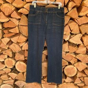 Y2K Dark Wash Blue Boot Cut Women's Size 11 Jeans Low Rise 9.5” 90s Gilmore Girl